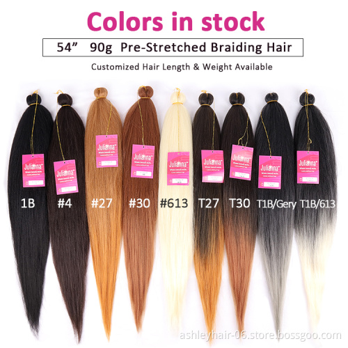26 Inch 90G Natural Looking End Ultra Light Japanese Kanekalon Synthetic Fiber Easy Hair Pre stretched Braid Hair